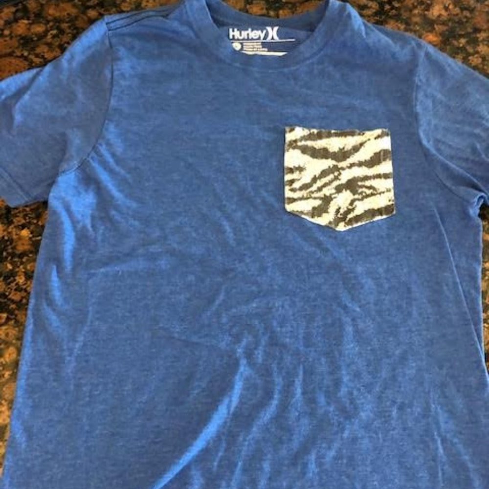 Great condition Hurley shirt with zebra print